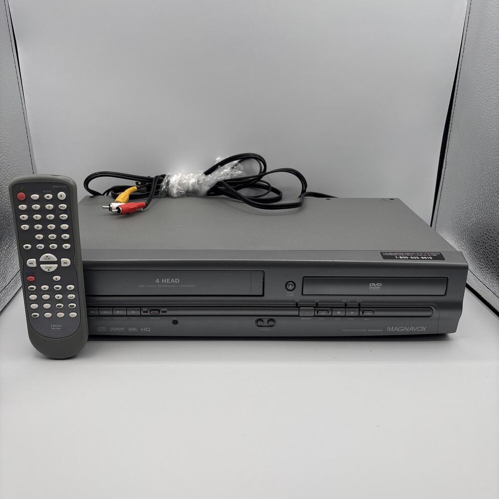 Magnavox MWD2205 DVD VCR Combo Player 4-Head VHS HQ W/ Remote Fully Testsed